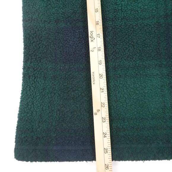 Vineyard Vines Pullover Mens Medium Blackwatch Plaid Sherpa Fleece Half Zip - Picture 5 of 16